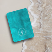 Aqua Turquoise & Blauwgroen Waterverf Website QR C Informatiekaartje