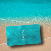 Aqua Turquoise & Blauwgroen Wedding Shower Gift Re Informatiekaartje