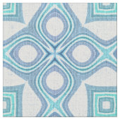 Aqua Turquoise Blue Bali Batik Pattern Stof (Close Up)