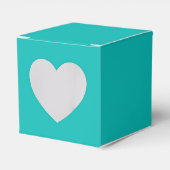 Aqua Turquoise Blue Bedankdoosjes (Voorkant Zijde)