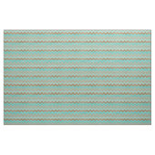 Aqua Turquoise Blue Brown Ikat Zigzag Pattern Stof (Fat Quarter)