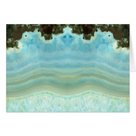 Aqua Turquoise Blue Crystal Gemstone Rock Pattern (Voorkant Horizontaal)