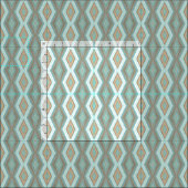 Aqua Turquoise Blue Green Brown Tribal Squares Stof (Delen)