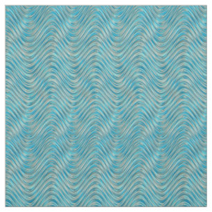 Aqua Turquoise Blue Green Ocean Zee Waves Pattern Stof