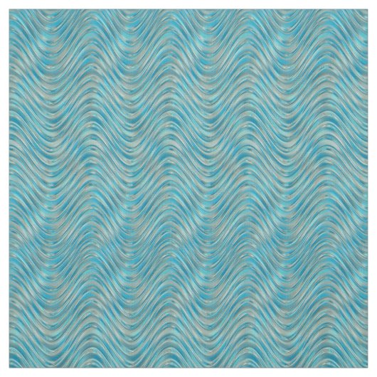 Aqua Turquoise Blue Green Ocean Zee Waves Pattern Stof (Swatch)