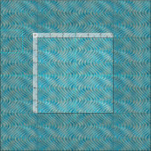 Aqua Turquoise Blue Green Ocean Zee Waves Pattern Stof (Delen)