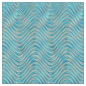 Aqua Turquoise Blue Green Ocean Zee Waves Pattern Stof (Close Up)