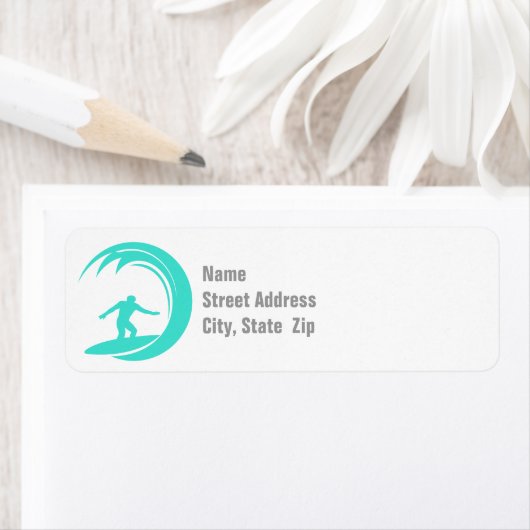 Aqua Turquoise; Blue Green Surfing Etiket (Insitu)