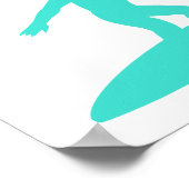Aqua Turquoise; Blue Green Surfing Poster (Hoek)