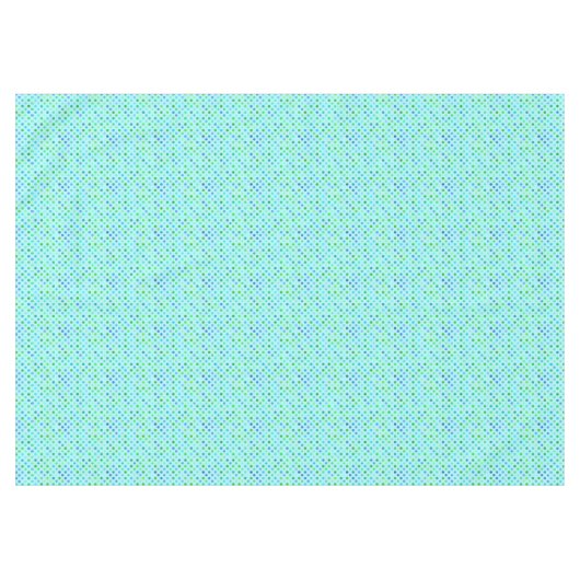 Aqua Turquoise Blue Lime Green Polkadots Pattern Tafelkleed (Voorkant (Horizontaal))