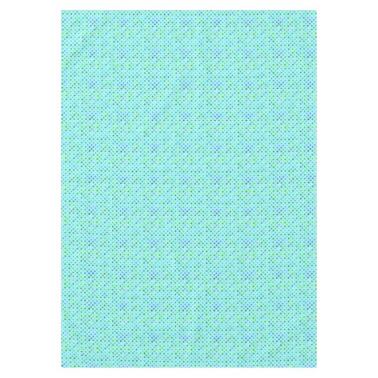 Aqua Turquoise Blue Lime Green Polkadots Pattern Tafelkleed (Voorkant)