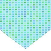 Aqua Turquoise Blue Lime Green Polkadots Pattern Tafelkleed (Gekanteld)