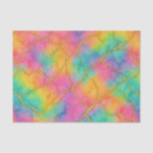 Aqua Turquoise Blue Pink Yellow Purple Gold Marble Tissuepapier (Voorkant)