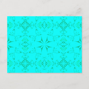  Aqua Turquoise Bohemian Tribal Pattern Briefkaart