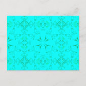 Aqua Turquoise Bohemian Tribal Pattern Briefkaart (Voorkant)