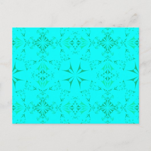  Aqua Turquoise Bohemian Tribal Pattern Briefkaart (Voorkant)
