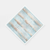 Aqua Turquoise Brown White Waterverf Stripes Art Servet (Hoek)