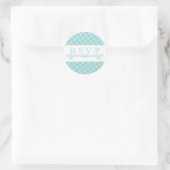  Aqua Turquoise bruiloft RSVP Stickers (Tas)