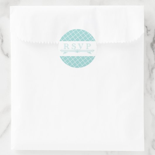  Aqua Turquoise bruiloft RSVP Stickers (Tas)