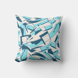 Aqua Turquoise Diagonaal Verspreid Ontwerp van de Kussen