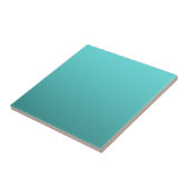 Aqua Turquoise Dipped Color Ombre Tegeltje (Zijkant)