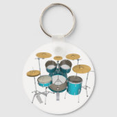 Aqua/Turquoise Drum Kit: Sleutelhanger (Voorkant)