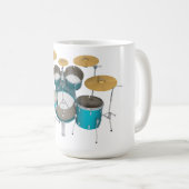 Aqua / Turquoise Drumstel: Koffiemok (Voorkant rechts)