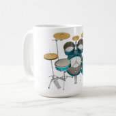 Aqua / Turquoise Drumstel: Koffiemok (Voorkant links)