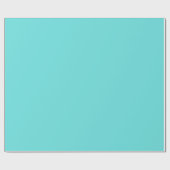 Aqua turquoise effen kleur cadeaupapier (Vlak)