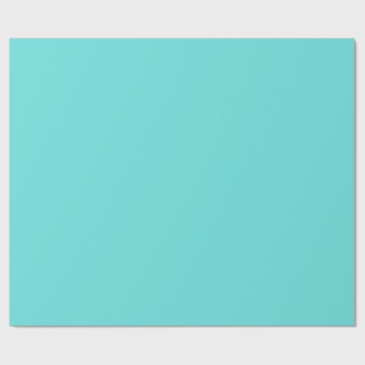 Aqua turquoise effen kleur cadeaupapier (Vlak)