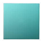 Aqua Turquoise Gedompelde Kleur Ombre Tegeltje<br><div class="desc">aangepaste tegel</div>