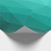 Aqua Turquoise Gradient Geometric Mesh Pattern Cadeaupapier (Hoek)