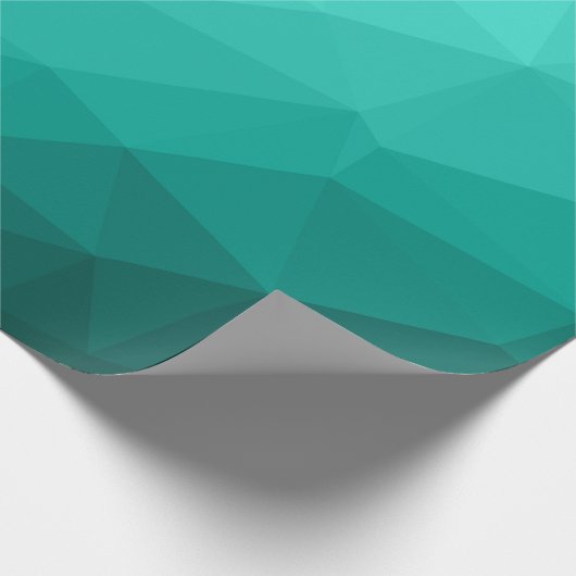 Aqua Turquoise Gradient Geometric Mesh Pattern Cadeaupapier (Hoek)