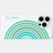 Aqua Turquoise Groen Blauwgroen Blauw Mideeuw Stre Case-Mate iPhone Case (Achterkant (horizontaal))