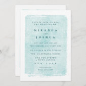 Aqua Turquoise Grunge Vervallen Casual Kaart (Voorkant / Achterkant)