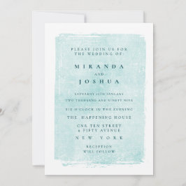 Aqua Turquoise Grunge Vervallen Casual Kaart