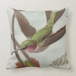 Aqua/Turquoise Hummingbird Decorative Sierkussen