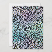 Aqua Turquoise Iridescent Leopard 21st Birthday Kaart (Achterkant)
