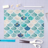 Aqua turquoise marmer mermaid spp. tissuepapier (Craft)