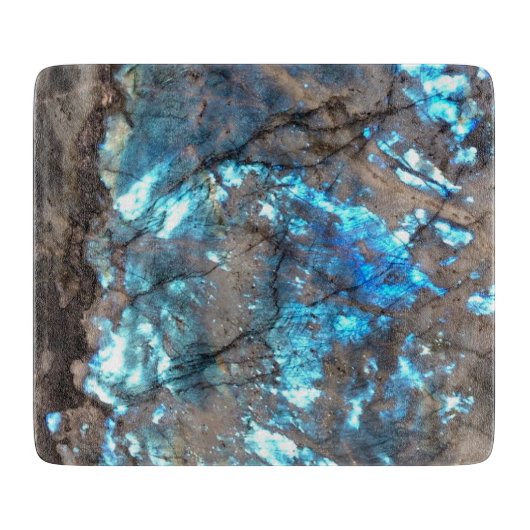 Aqua Turquoise Marmer Print Modern Snijplank (Voorkant)