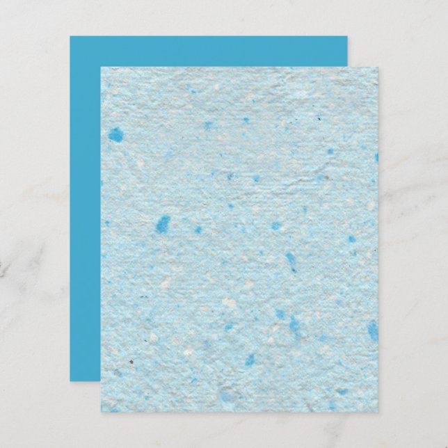 Aqua Turquoise Mottled Texture Scrapbook Paper (Voorkant / Achterkant)