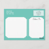 Aqua Turquoise Ocean Life Baby shower Briefkaart (Achterkant)