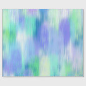 Aqua Turquoise Paarse Modern Abstract Cadeaupapier (Vlak)