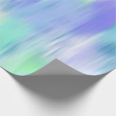 Aqua Turquoise Paarse Modern Abstract Cadeaupapier (Hoek)