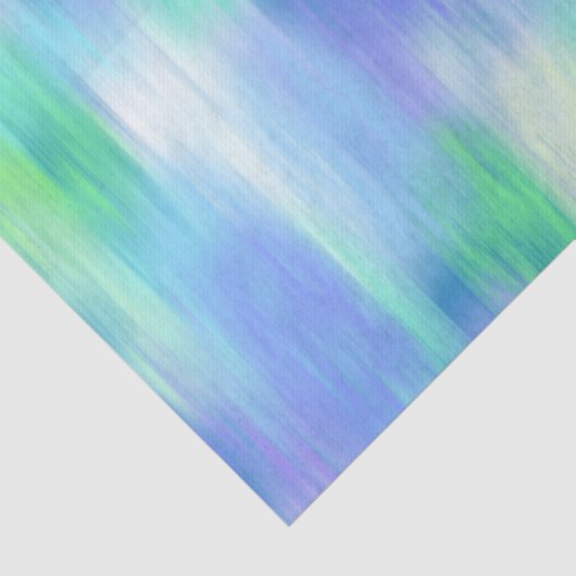 Aqua Turquoise Paarse Modern Abstract Tissuepapier (Detail)