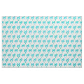 Aqua Turquoise Palm Tree Fabric Stof (Fat Quarter)