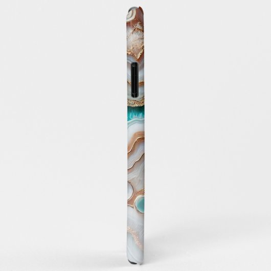 Aqua Turquoise Pink Rose Gold Marble Art Pattern Case-Mate iPhone Case (Achterkant/rechts)