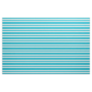Aqua Turquoise Retro Bold Mod Stripes Patroon Stof