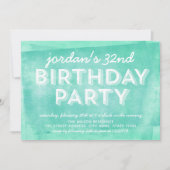 Aqua Turquoise Rolling Ink Elke dag van de ouderdo Kaart (Voorkant)