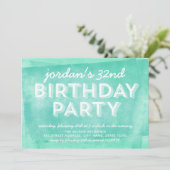 Aqua Turquoise Rolling Ink Elke dag van de ouderdo Kaart (Staand voorkant)